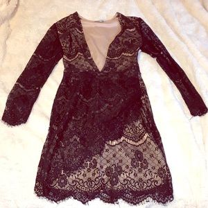 Black lace dress
